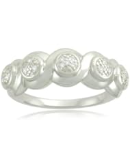 Sterling Silver Braided Diamond Ring (0.05 cttw, I-J Color, I2-I3 Clarity)