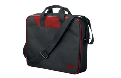 Trust Notebooktasche Light von 38.1 cm (15 Zoll) bis 40.6 cm (16 Zoll), schwarz / rot