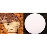 Golden Raspberry 10" Coffee Cake White Gift Tin by Boba Tea Direct