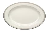 Mikasa Crown Jewel Platinum 14-Inch Oval Bone China Platter