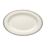 Mikasa Crown Jewel Platinum 14-Inch Oval Bone China Platter by Mikasa