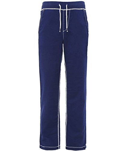 True Religion Men's Contrast StitchWide Leg Sweatpants, Navy