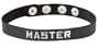 Black Leather Master Word Collar
