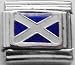 Jewelry : Clearly Charming Scotland Flag Italian Charm