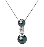 Devin Black 6-9mm AAA Japanese Akoya 14 Karat Gold Pearl Pendant