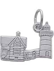 Rembrandt Charms Nubble Cape Nedick Lighthouse, ME Charm