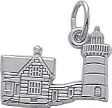 Nubble Cape Nedick Lighthouse: ME Charm by Rembrandt Charms