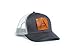 Allis Chalmers Hat with Leather Logo Emblem, Gray/White Mesh