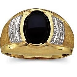 Der Männer Oval-Schnitten Onyx u. Diamant-Ring Der Männer Oval-Schnitten Onyx u. Diamant-Ring
