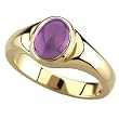14K Yellow Gold Cabochon Amethyst Ring