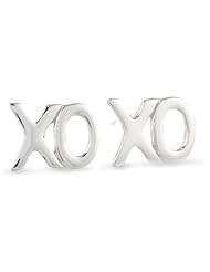 Sterling Silver XOXO Stud Earrings