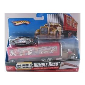 Hot Wheels Team Barbaric Transport Truck &amp; Car: Toys &amp; Games