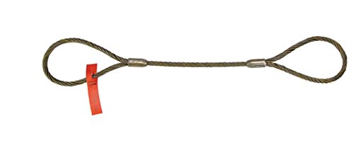 Liftall 38EEX2 Wire Rope Sling, Eye and Eye 3/8