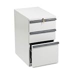 HON COMPANY / 20000 Series mobile pedestal file, 3-drawer: 2 box/1 file, 22-7/8d, light gray / HON23723Q / Sold as 1 Each / Mfr Part # 23723Q \*/ 20000 Series mobile pedestal file, 3-drawer: 2 box/1 f