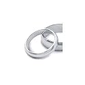 Platinum 3mm Ladies D-Shape Heavy Wedding Ring - Free Delivery - Other Finger Sizes Available