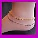 MAGNETIC THERAPY Gold Chain Ankle Bracelet for FOOT PAIN RELIEF