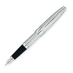 Cross Pens - Apogee Executive AT0126-10 Fountain Pen Sterling Silver w  Platinum Trim