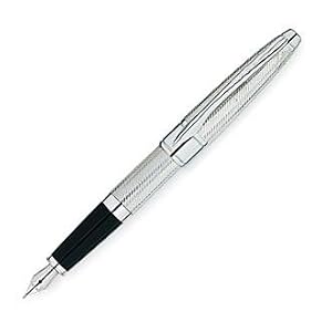 Cross Pens - Apogee Executive AT0126-10 Fountain Pen Sterling Silver w  Platinum Trim