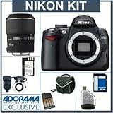 Nikon D5000 DX-Format SLR Camera Dental Kit - Basic Version - with Sigma 105/2.8 Macro Lens, Sigma EM-140 DG Macro Flash, Spare EN-EL9 Type Battery, AA NiMH Batteries w/Charger, 8GB SD Memory Card, Card Reader, Backpack / Shoulder Bag