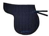 All Purpose English Saddle Pad Quilted Cotton Navy Blue