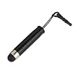 Mini Touchpen schwarz inkl. Staubschutzhalter f�r iPhone iPod touch und iPad smartphones und Tablet PCs. Screen protection Pen Technologie dank Softball Spitze