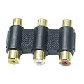 Triple 3 RCA Phono to RCA Phono Female Connector/Coupler [Electronics]