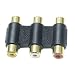 Triple 3 RCA Phono to RCA Phono Female Connector/Coupler [Electronics]