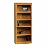 Orchard Hills 5Shelf Library Bookcase  Carolina Oak