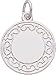 Disc: Filigree Charm, 14K White Gold title=
