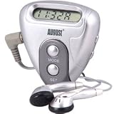 August  HPC610S Silver Multi-function Pedometer with FM Radio/Calculating Steps/Distance/Calories with Personal Weight and Stride Settings and Digital Clock