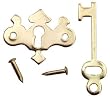 Dollhouse Miniature Chippendale Key Plate with Key