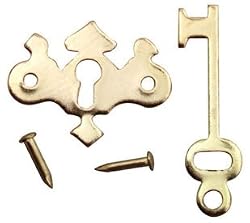Dollhouse Miniature Chippendale Key Plate with Key