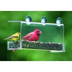Duncraft Classic Window Bird Feeder (2 3-lb capacity - 7'' x 3.5'') by Duncraft