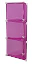 Storage Solutions 0403P6 13-Inch 3 Cube Corner Storage Unit, Pink