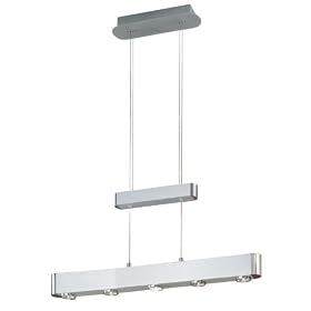 Eglo  87948A Chicago, Aluminum and Chrome, 5-Light Pendant Light Fixture