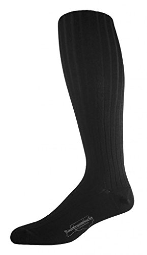 Boardroom Socks Men's Over the Calf Pima Cotton Ribbed Dress Socks