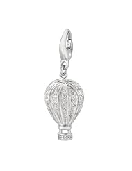Sterling silver 0.08ct TDW Diamond Hot Air Balloon (Charm)