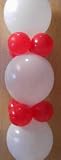 Ballongirlande weiss und rot, 4 Meter -61201-