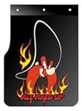 PlastiColor Splash Guard Mud FlapsBlackYosemite Sam - All Fired Up | 1 Pair | 14L x 10W