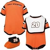 Tony Stewart Orange Infant Speedway Mesh Bib & Booties Set