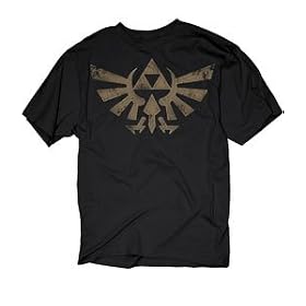 The Legend of Zelda: Twilight Princess Triforce Symbol Black T Shirt.