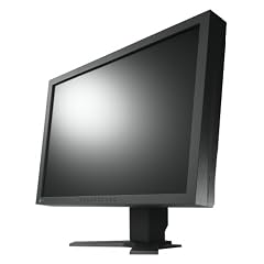 EIZO EV2411WH-BK 24 Zoll Widescreen LCD Monitor mit LED Backlight, DVI-D und DSub (Kontrast 1000:1, 5ms Reaktionszeit) schwarz, Säulenstandfuß