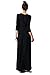 On Trend Women's Paris Solid Chevron 3/4 Sleeve Long Maxi Dress