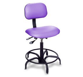 Biofit Engineered Seating, Lab Bench Chairs With Casters, Bio-1P57-R, Seat Hgt. Adj.: 18" - 23", Wt. (Lbs.): 42, Option A: 684 Black Vinyl, 1P57-R*
