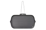 Chasseur Cast Iron Rectangular Grill Pan Wire Handle Smooth Base 37x22cm  from Dexam