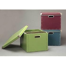 <b>File Box - Metal Trimmed - (Sage)</b>