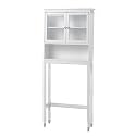 Classic Wooden Étagère with Glass Cabinets - White