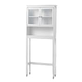 Classic Wooden Étagère with Glass Cabinets - White by Home Star
