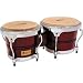 Latin Percussion LPP601 Performer Series Bongos, Dark Wood Chrome Hardware