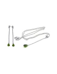 Nickel Free Sterling Silver Pendant & Earring Sets Matching CZ Drop Set